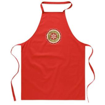 KITAB Kitchen apron in cotton Red