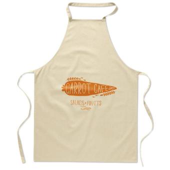 KITAB Kitchen apron in cotton Fawn