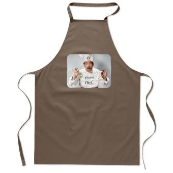 KITAB Kitchen apron in cotton Taupe
