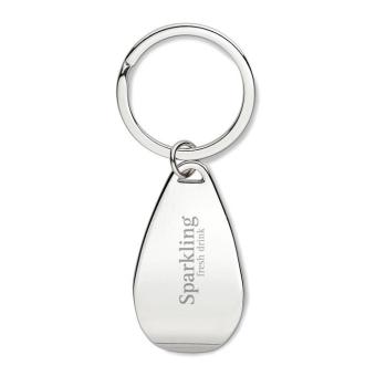 HANDY Bottle opener key ring Shiny silver