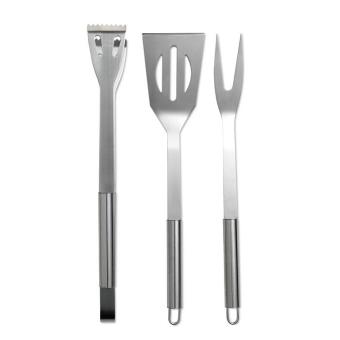 SHAKES 3 Barbecue tools in pouch Black