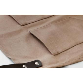 CHEF Apron in leather Taupe