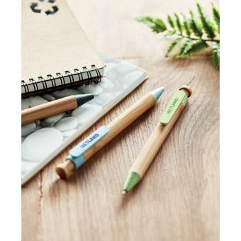 TOYAMA Bamboo/Wheat-Straw ABS ball pen Aztec blue