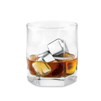 ICY Set of 4 SS ice cubes in pouch Black