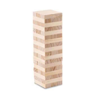 PISA Tower game in cotton pouch Timber