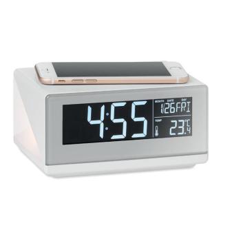 SKY WIRELESS LED clock & wireless charger5W White