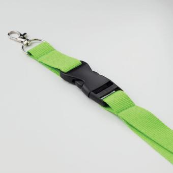 WIDE LANY Lanyard mit Metallkarabiner Limettengrün