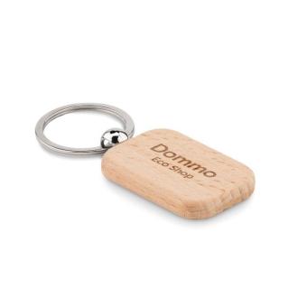POTY WOOD Rectangular wooden key ring Timber