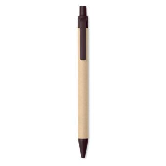 JANEIRO Push ball pen coffee husk/ABS Brown