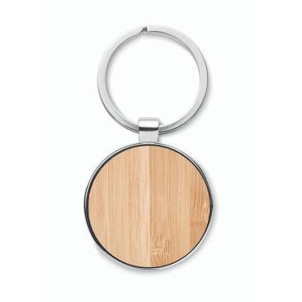 BALLARAT Round key ring metal bamboo Timber