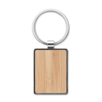 BENDIGO Rectangular key ring bamboo Timber