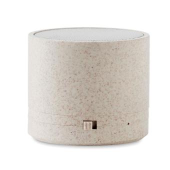 ROUND BASS+ 3W speaker in wheat straw/ABS Fawn