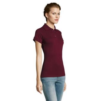 PRIME WOMEN POLYCOTTON POLO, burgundy Burgundy | L