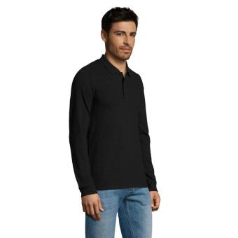 PERFECT LSL MEN POLO 180, black Black | XXL