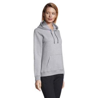 SPENCER WOMEN HOODED SWEAT, Grey melange Grey melange | XS