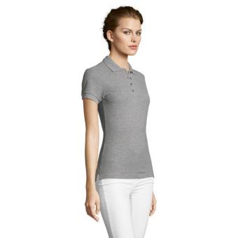 PEOPLE DAMEN POLO 210g, Grau Melange Grau Melange | L