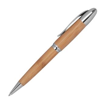 Metal twist ballpen with bamboo coating Fawn