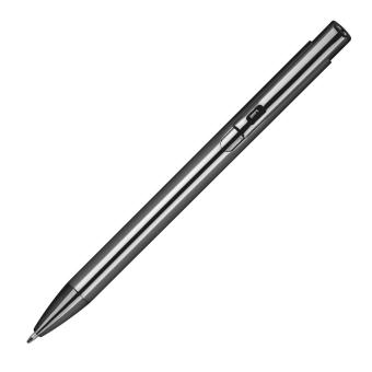 Aluminium push pen, shiny metalic Anthracite