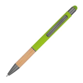 Ball pen with bamboo grip zone Apple green