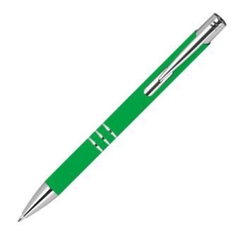 Pen with rubberised surface Green