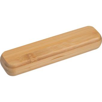 Bamboo pen with twist in bamboo case Fawn