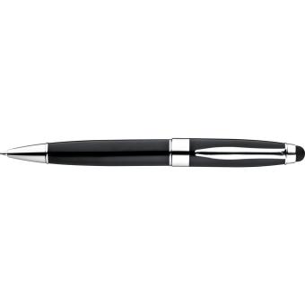 Metal ball pen with touch pad function Black