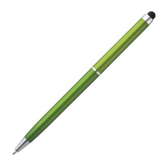 Plastic ball pen with touch function Apple green