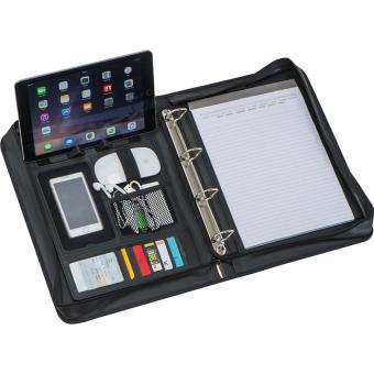 DIN A4 conference folder with ring binder Black