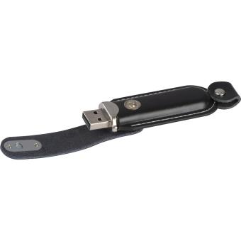 USB Stick with leather cover 4GB Black