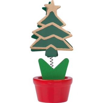 Memo holder in christmas tree design Multicolor