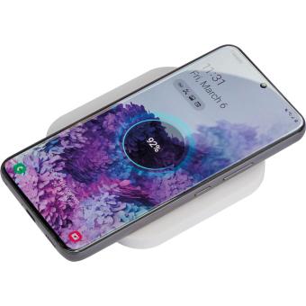 Wireless charger with 2 USB ports White