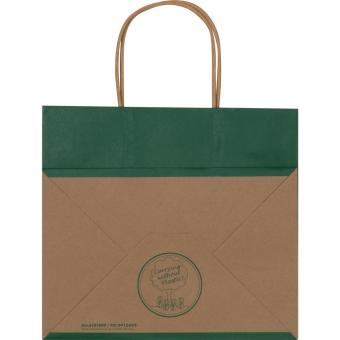 Recycelte Papiertasche klein Grün