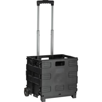 Folding shopping trolley Black