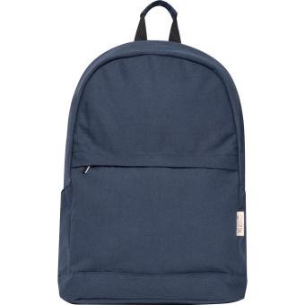 Rucksack aus recycelter Baumwolle Dunkelblau