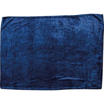 2 in 1 Kuscheldecke mit Kissen Dunkelblau