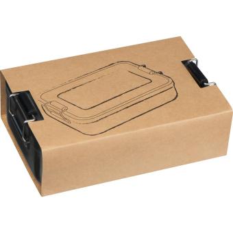 Aluminium lunch box with closure KATHERINE Black