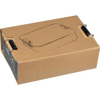 Stainless steel lunchbox with bamboo lid Convoy grey