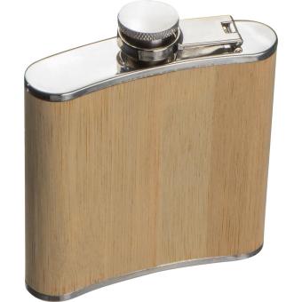 Hip flask with bamboo cover Fawn