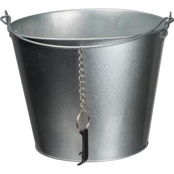 Zinc bucket with bottle opener Convoy grey