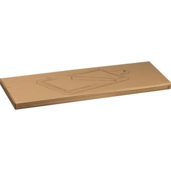 Bamboo chopping board with knife Brown