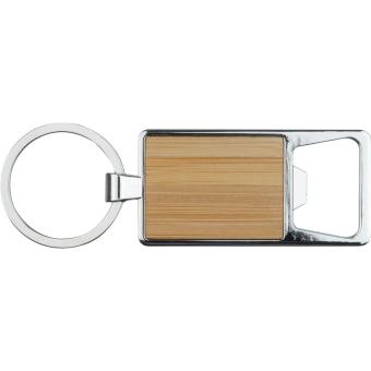 Bamboo key ring with bottle opener Fawn