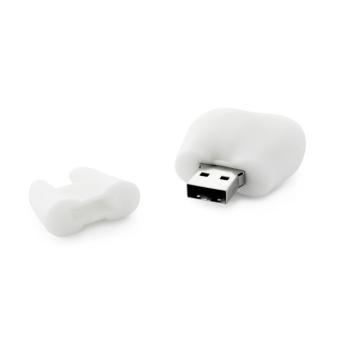 USB Stick Zahn Weiß | 128 MB