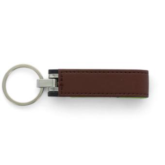 USB Stick Leder Frankfurt Braun | 128 MB