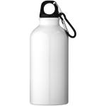 Oregon 400 ml Aluminium Trinkflasche mit Karabinerhaken Weiß