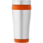 Elwood 410 ml insulated tumbler, silver Silver, orange