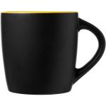 Riviera 340 ml ceramic mug Black/yellow