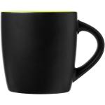 Riviera 340 ml ceramic mug, black Black, lime