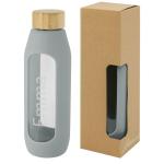Tidan 600 ml borosilicate glass bottle with silicone grip Convoy grey