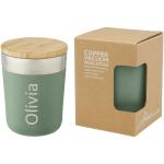 Lagan 330 ml Kupfer-Vakuum Isolierbecher mit Bambusdeckel Mintgrün