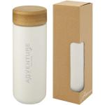 Lumi 300 ml ceramic tumbler with bamboo lid White